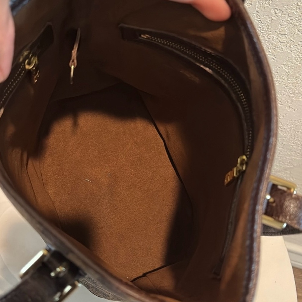 Louis Vuitton Brown Ebene Bucket Tote Bag - Picture 9 of 14